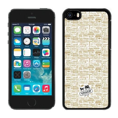 Coach Fashion Logo Khaki iPhone 5C Cases DQY | Women - Click Image to Close